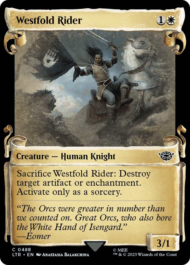 Westfold Rider [The Lord of the Rings: Tales of Middle-Earth Showcase Scrolls] MTG Single Magic: The Gathering    | Red Claw Gaming