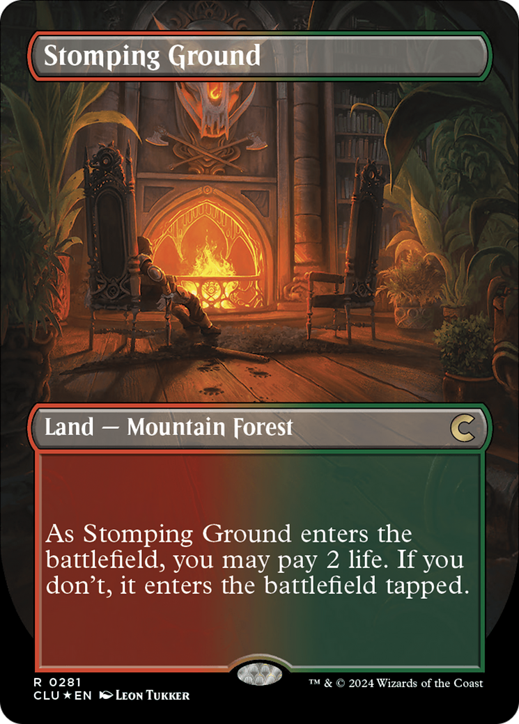Stomping Ground (Borderless) [Ravnica: Clue Edition] MTG Single Magic: The Gathering    | Red Claw Gaming
