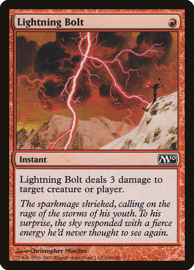 Lightning Bolt [Magic 2010] MTG Single Magic: The Gathering    | Red Claw Gaming