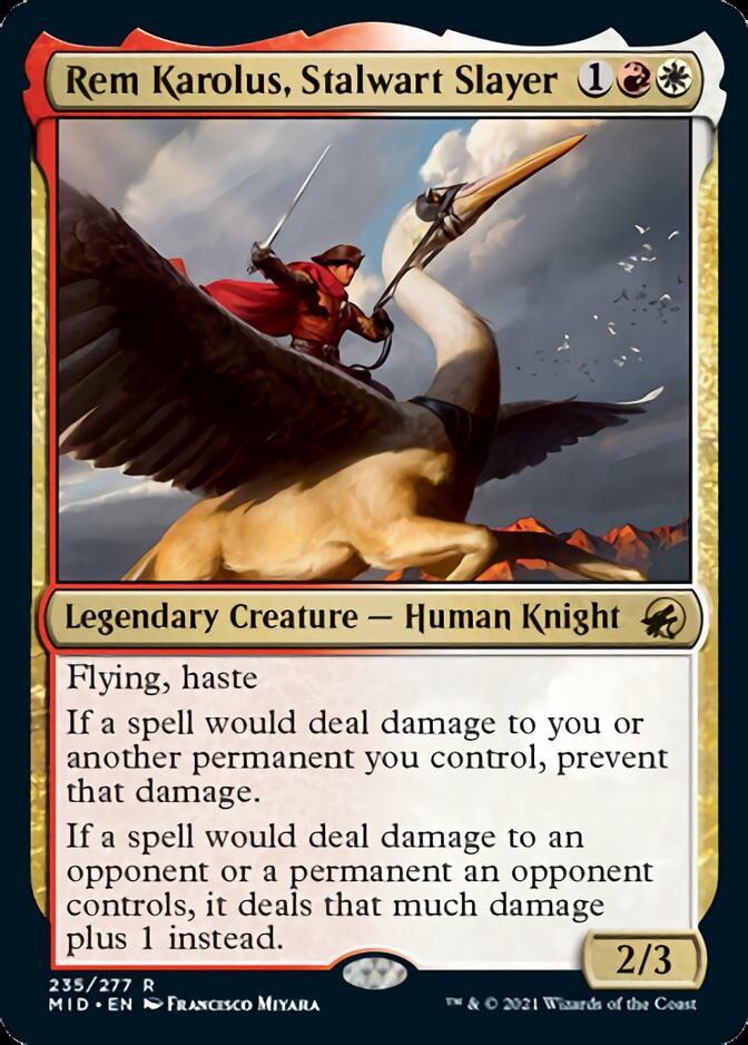 Rem Karolus, Stalwart Slayer [Innistrad: Midnight Hunt] MTG Single Magic: The Gathering    | Red Claw Gaming