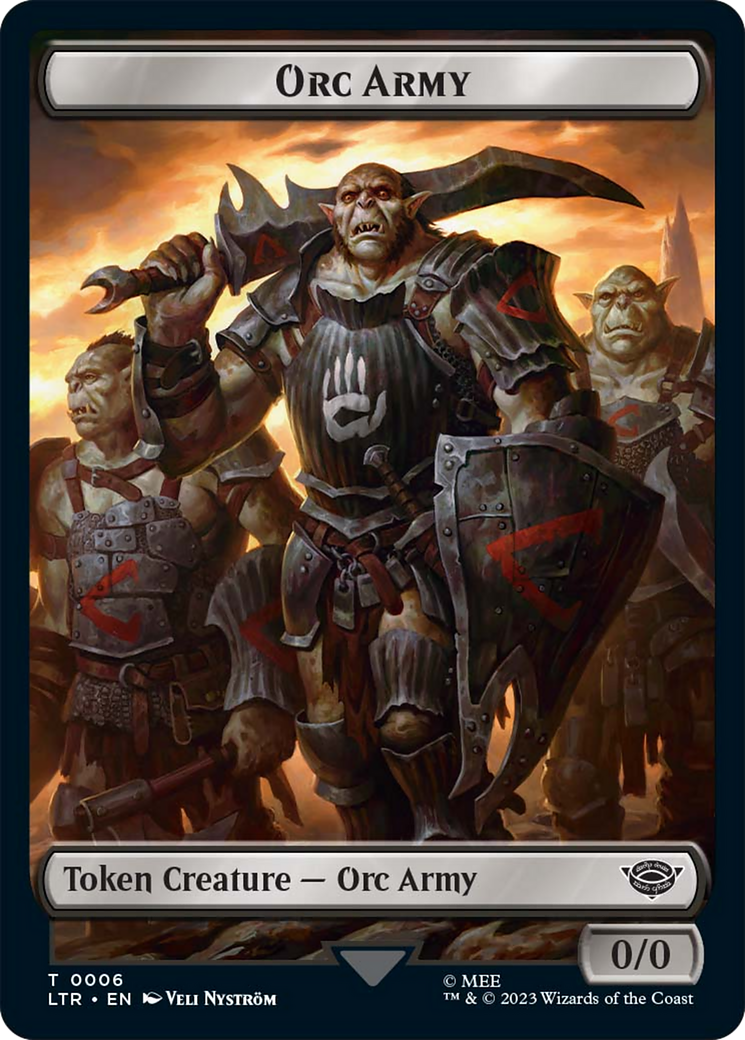 Food (10) // Orc Army (06) Double-Sided Token [The Lord of the Rings: Tales of Middle-Earth Tokens] MTG Single Magic: The Gathering    | Red Claw Gaming