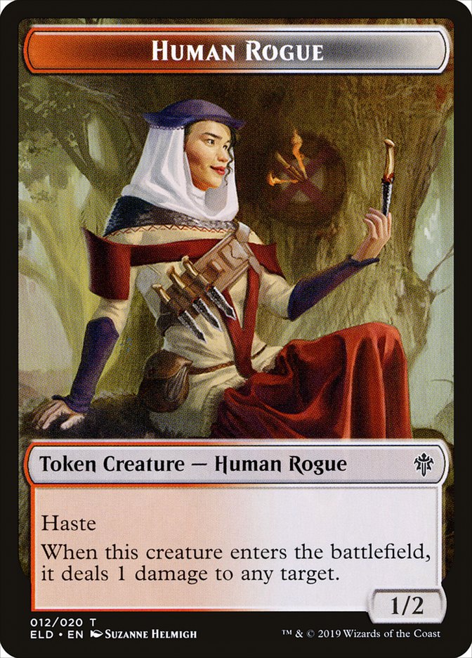Human Rogue Token [Throne of Eldraine Tokens] MTG Single Magic: The Gathering    | Red Claw Gaming