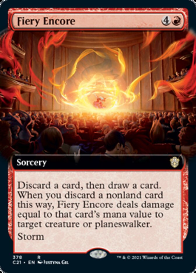 Fiery Encore (Extended Art) [Commander 2021] MTG Single Magic: The Gathering    | Red Claw Gaming