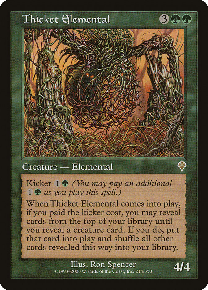 Thicket Elemental [Invasion] MTG Single Magic: The Gathering    | Red Claw Gaming