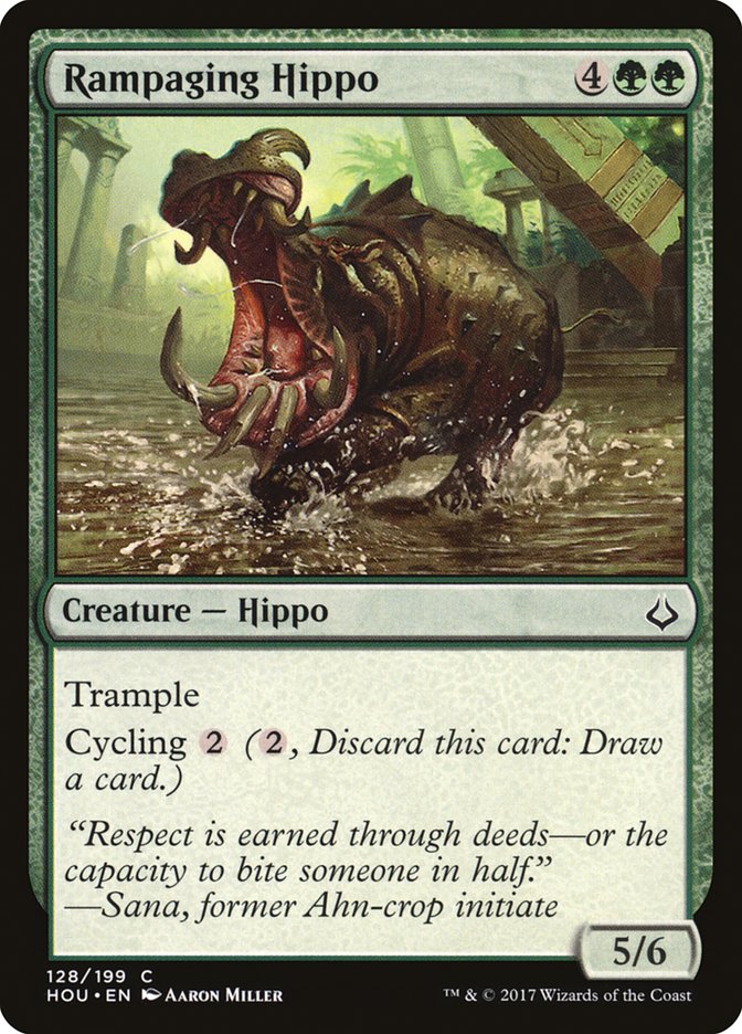 Rampaging Hippo [Hour of Devastation] MTG Single Magic: The Gathering    | Red Claw Gaming