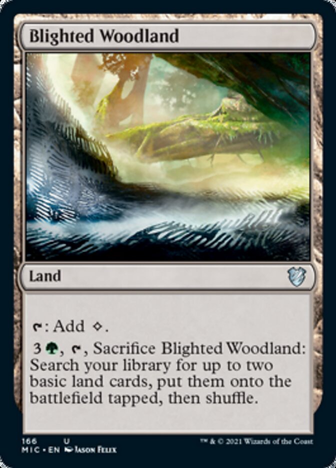 Blighted Woodland [Innistrad: Midnight Hunt Commander] MTG Single Magic: The Gathering    | Red Claw Gaming