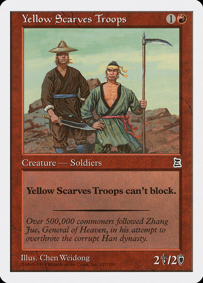 Yellow Scarves Troops [Portal Three Kingdoms] MTG Single Magic: The Gathering    | Red Claw Gaming