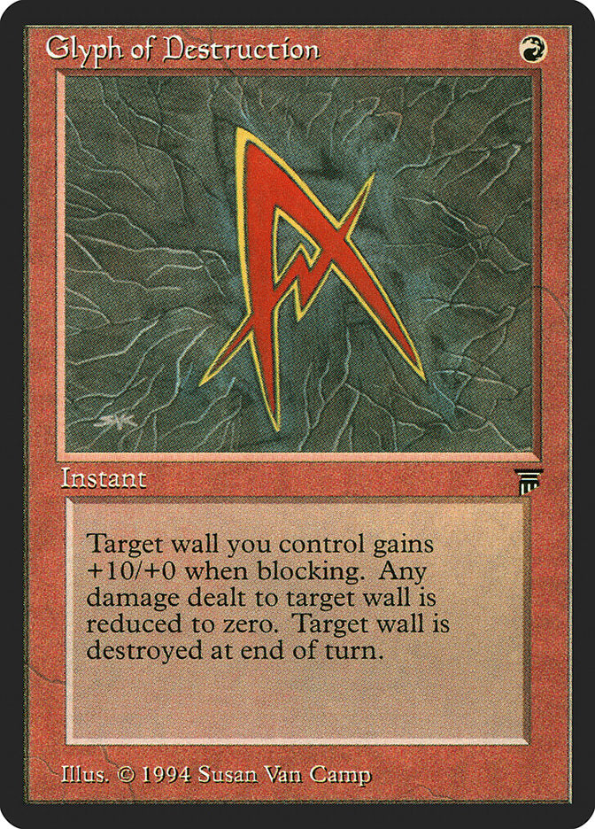 Glyph of Destruction [Legends] MTG Single Magic: The Gathering    | Red Claw Gaming