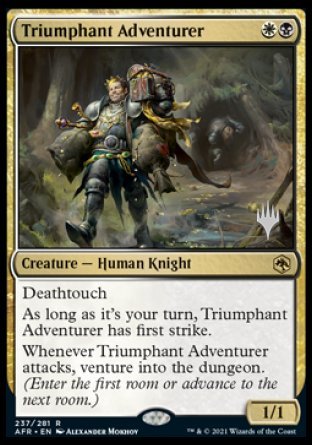 Triumphant Adventurer (Promo Pack) [Dungeons & Dragons: Adventures in the Forgotten Realms Promos] MTG Single Magic: The Gathering    | Red Claw Gaming