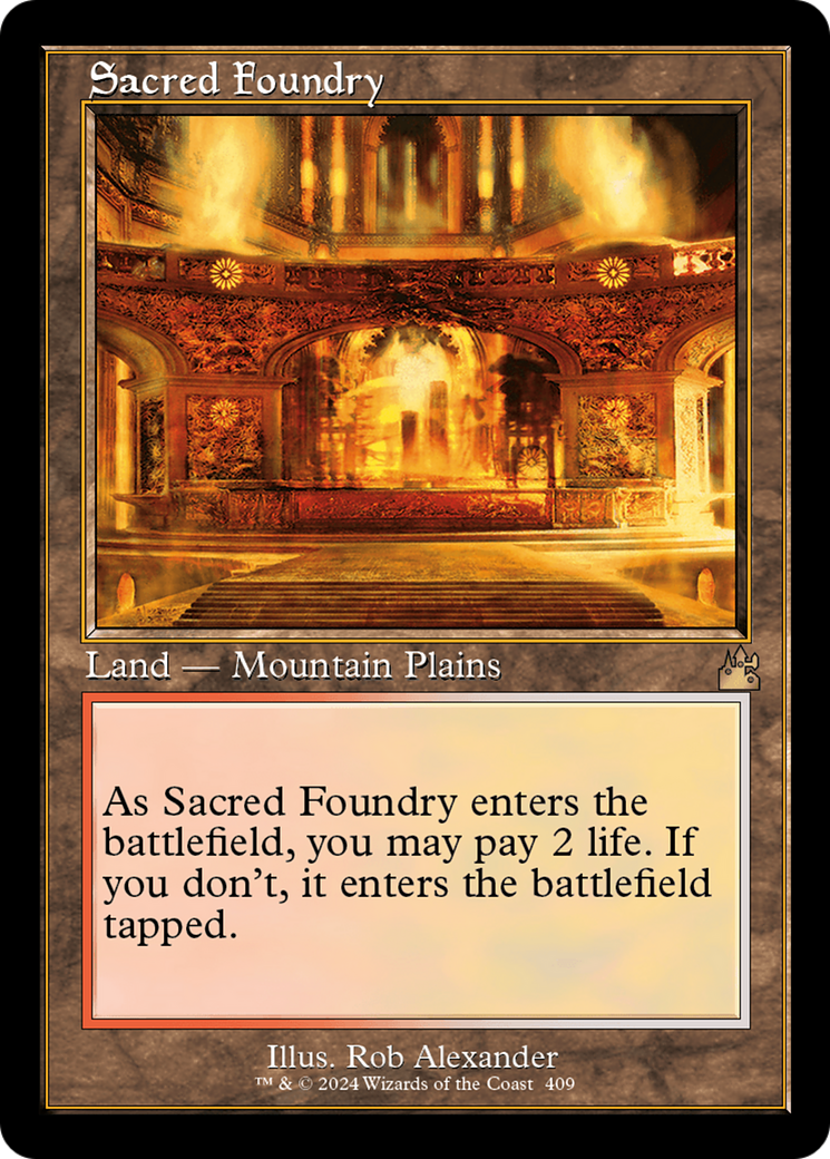 Sacred Foundry (Retro) [Ravnica Remastered] MTG Single Magic: The Gathering    | Red Claw Gaming