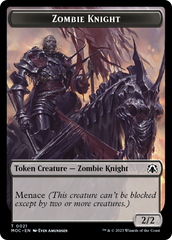 Zombie Knight // Human (6) Double-Sided Token [March of the Machine Commander Tokens] MTG Single Magic: The Gathering    | Red Claw Gaming