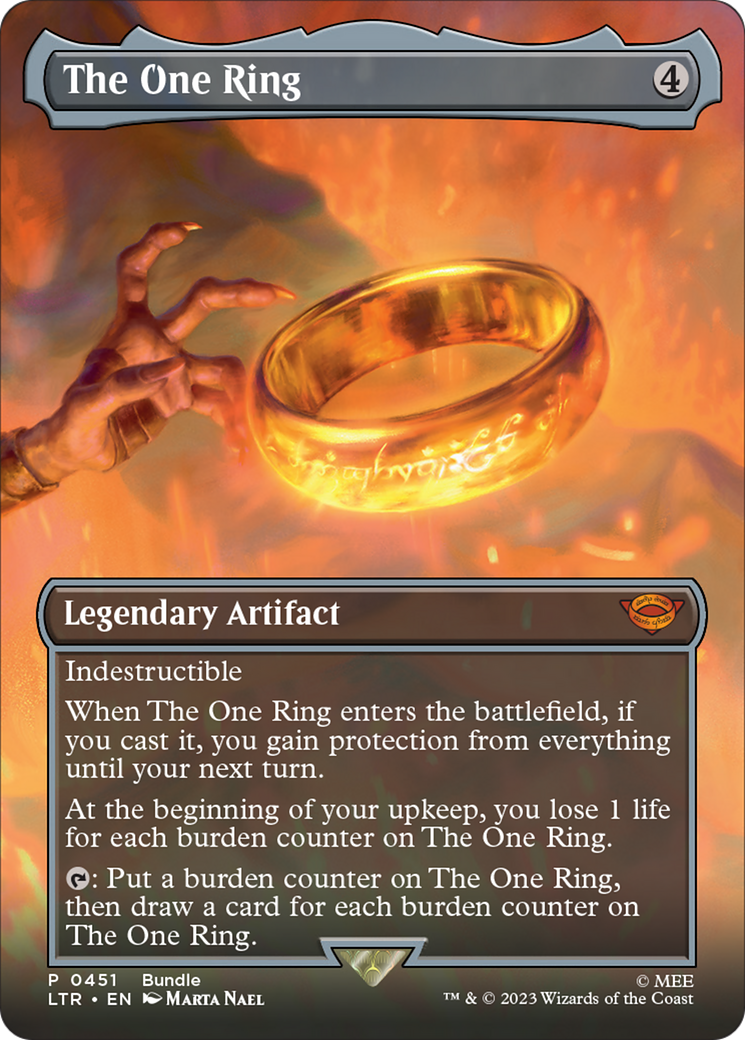 The One Ring (Borderless Alternate Art) [The Lord of the Rings: Tales of Middle-Earth] MTG Single Magic: The Gathering    | Red Claw Gaming