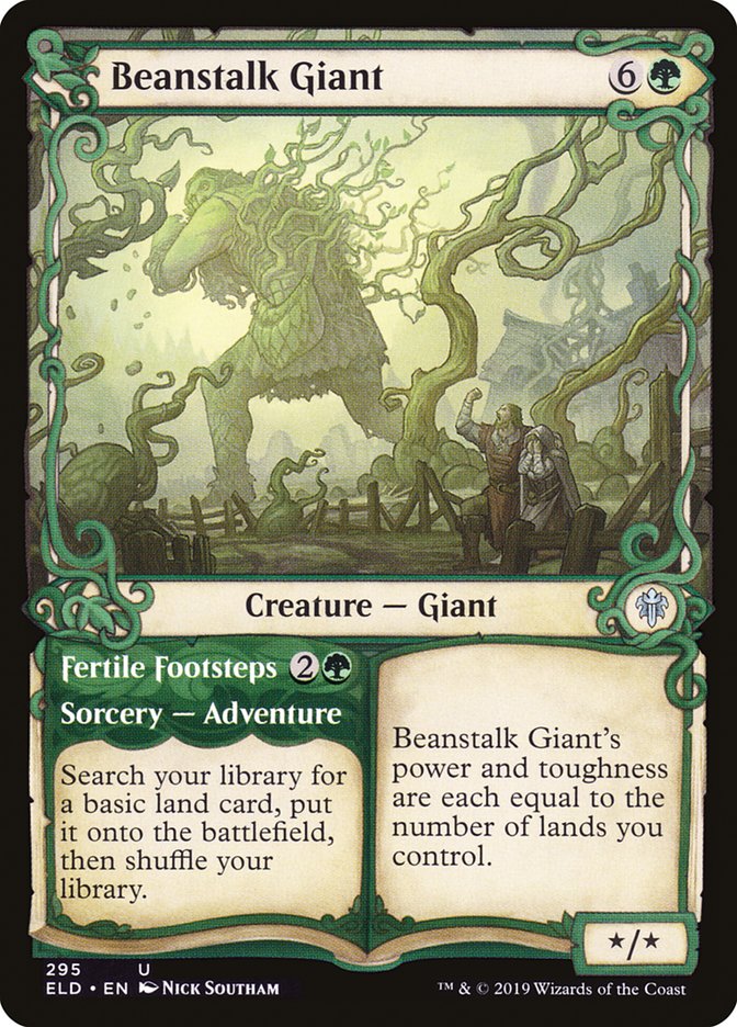 Beanstalk Giant // Fertile Footsteps (Showcase) [Throne of Eldraine] MTG Single Magic: The Gathering    | Red Claw Gaming