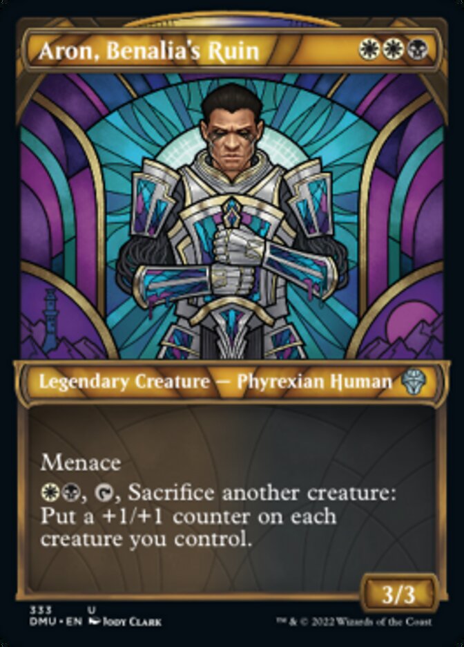 Aron, Benalia's Ruin (Showcase Textured) [Dominaria United] MTG Single Magic: The Gathering    | Red Claw Gaming
