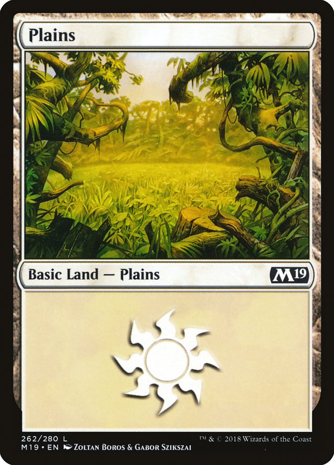 Plains (262) [Core Set 2019] MTG Single Magic: The Gathering    | Red Claw Gaming