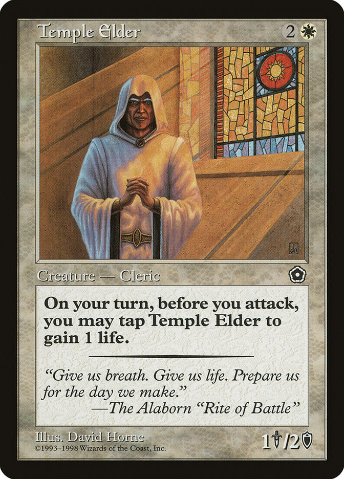 Temple Elder [Portal Second Age] MTG Single Magic: The Gathering    | Red Claw Gaming