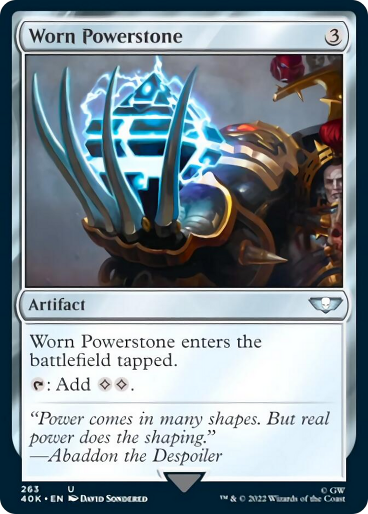 Worn Powerstone (Surge Foil) [Warhammer 40,000] MTG Single Magic: The Gathering    | Red Claw Gaming