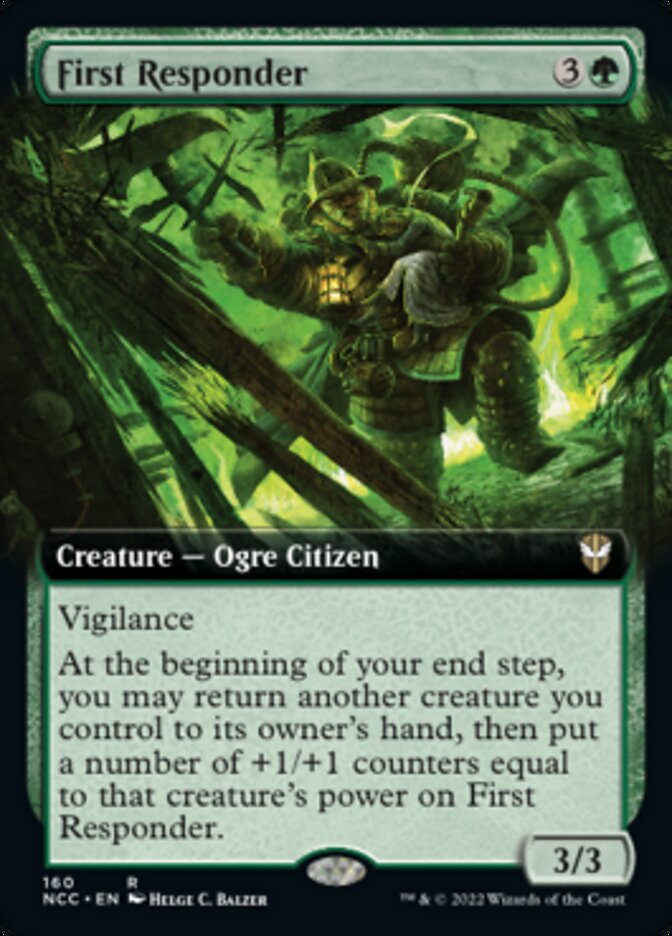 First Responder (Extended Art) [Streets of New Capenna Commander] MTG Single Magic: The Gathering    | Red Claw Gaming
