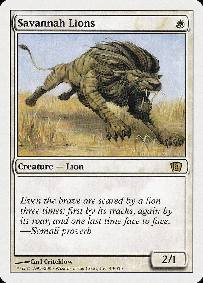 Savannah Lions [Eighth Edition] MTG Single Magic: The Gathering    | Red Claw Gaming