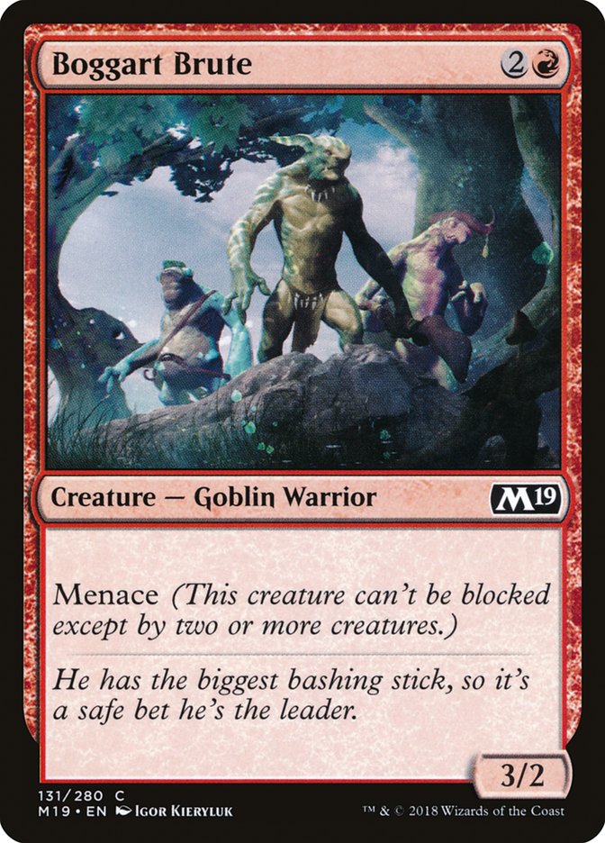 Boggart Brute [Core Set 2019] MTG Single Magic: The Gathering    | Red Claw Gaming