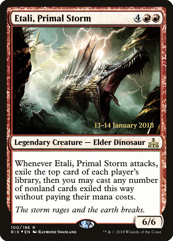Etali, Primal Storm [Rivals of Ixalan Prerelease Promos] MTG Single Magic: The Gathering    | Red Claw Gaming