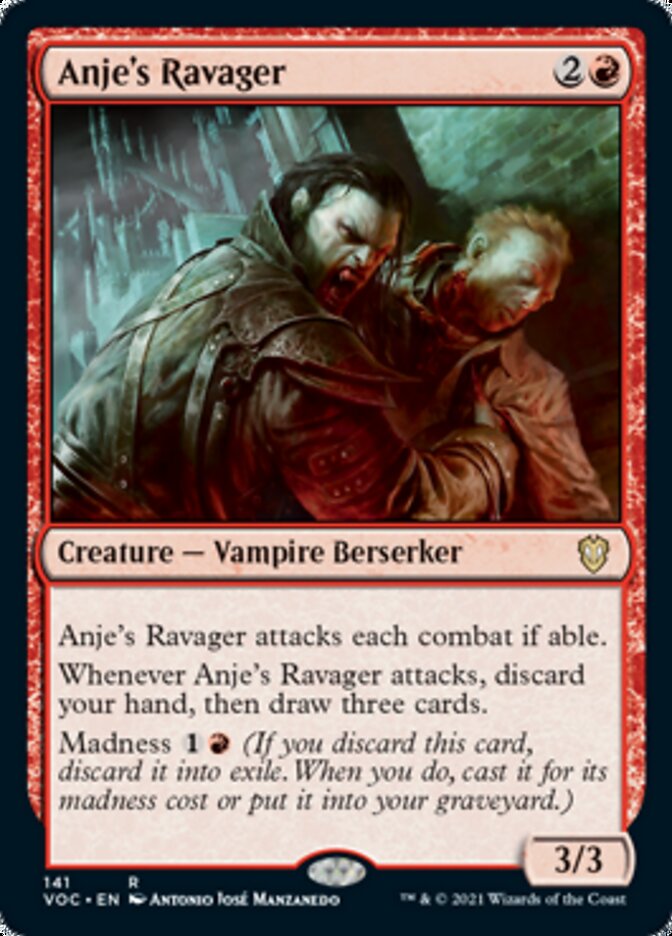 Anje's Ravager [Innistrad: Crimson Vow Commander] MTG Single Magic: The Gathering    | Red Claw Gaming