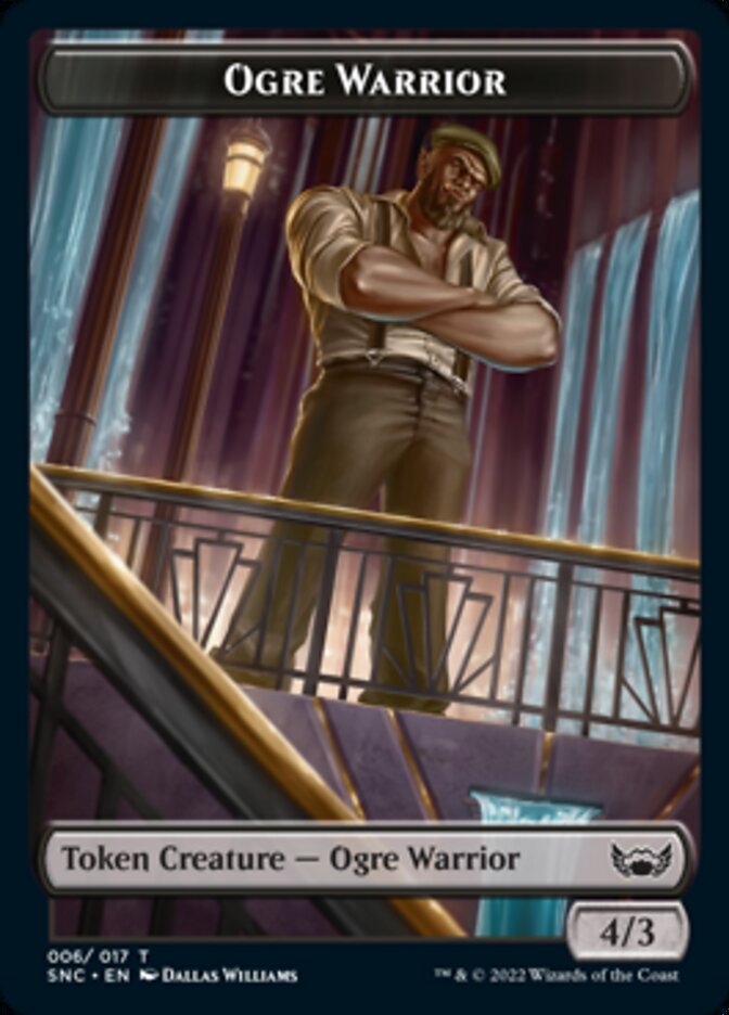 Ogre Warrior // Wizard Double-Sided Token [Streets of New Capenna Tokens] MTG Single Magic: The Gathering    | Red Claw Gaming