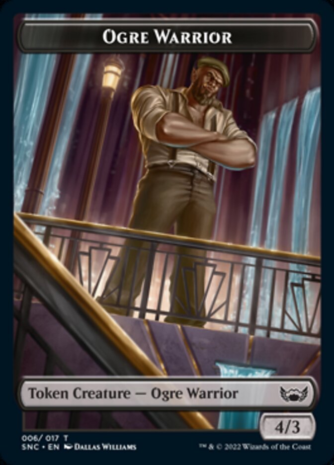 Ogre Warrior // Dog Double-Sided Token [Streets of New Capenna Tokens] MTG Single Magic: The Gathering    | Red Claw Gaming