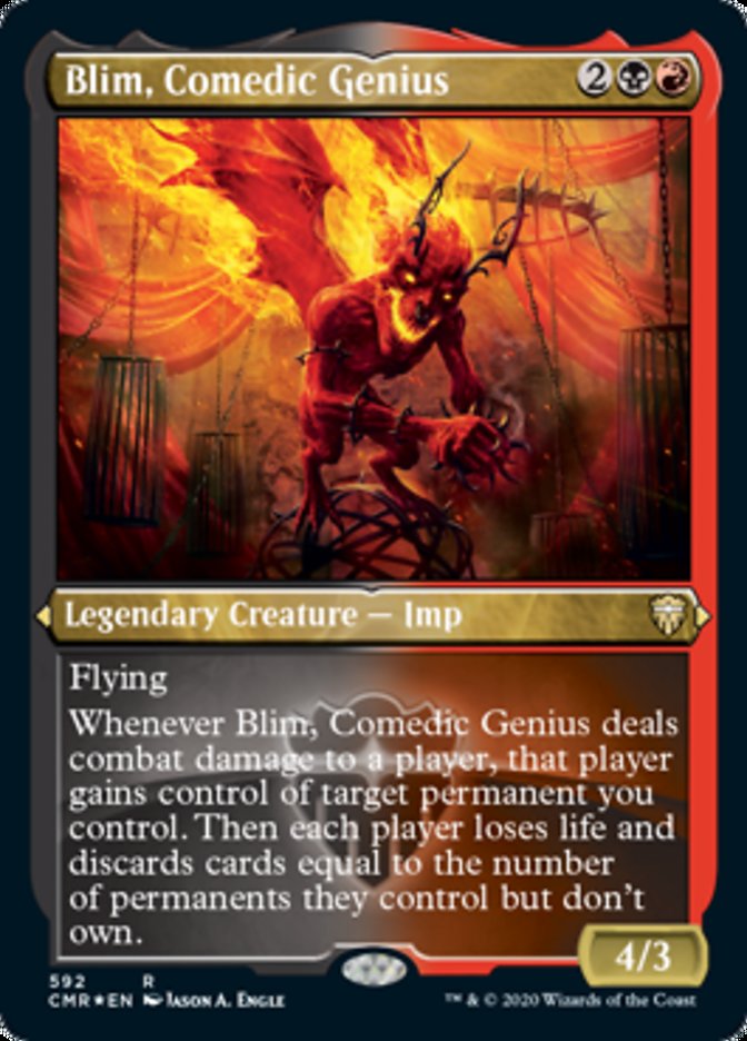 Blim, Comedic Genius (Etched) [Commander Legends] MTG Single Magic: The Gathering    | Red Claw Gaming