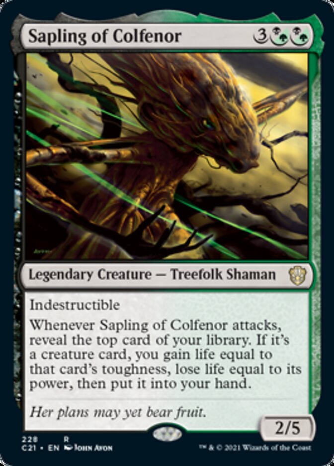 Sapling of Colfenor [Commander 2021] MTG Single Magic: The Gathering    | Red Claw Gaming