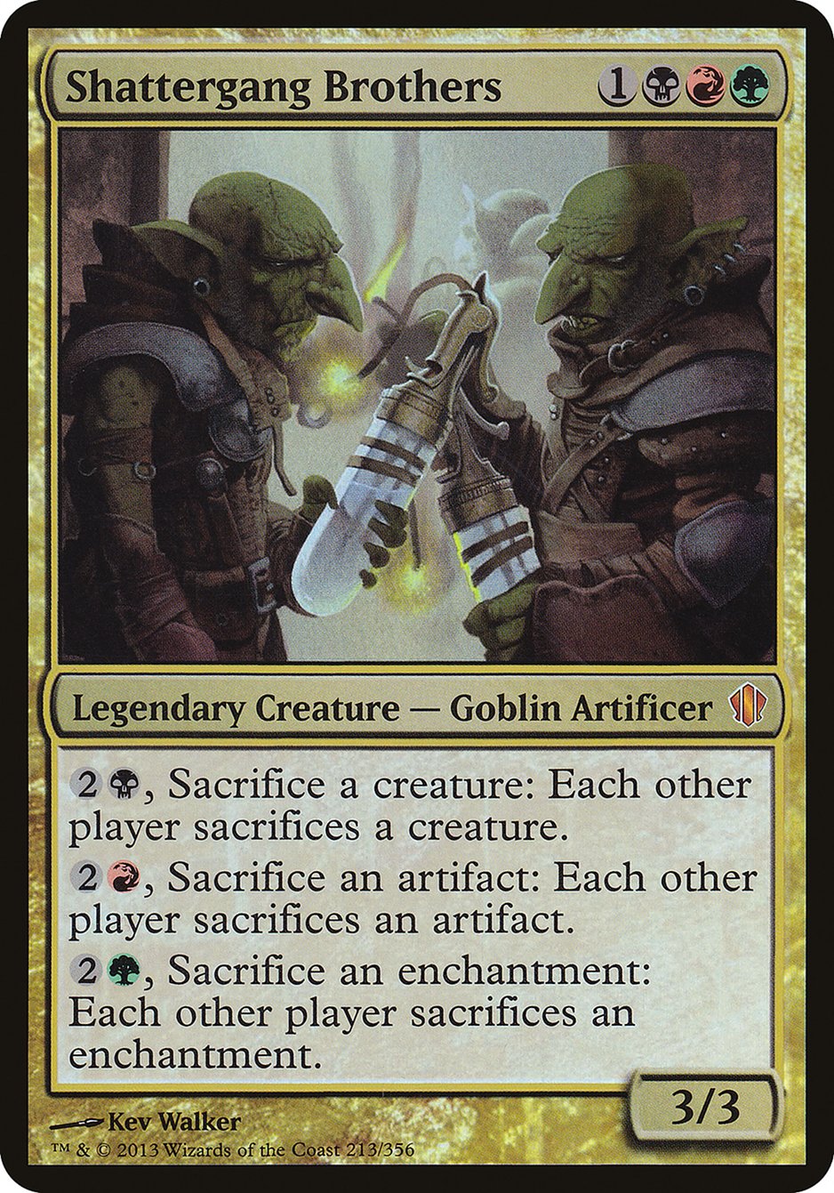 Shattergang Brothers (Oversized) [Commander 2013 Oversized] MTG Single Magic: The Gathering    | Red Claw Gaming