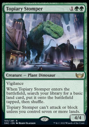 Topiary Stomper (Promo Pack) [Streets of New Capenna Promos] MTG Single Magic: The Gathering    | Red Claw Gaming