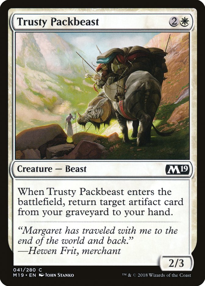 Trusty Packbeast [Core Set 2019] MTG Single Magic: The Gathering    | Red Claw Gaming