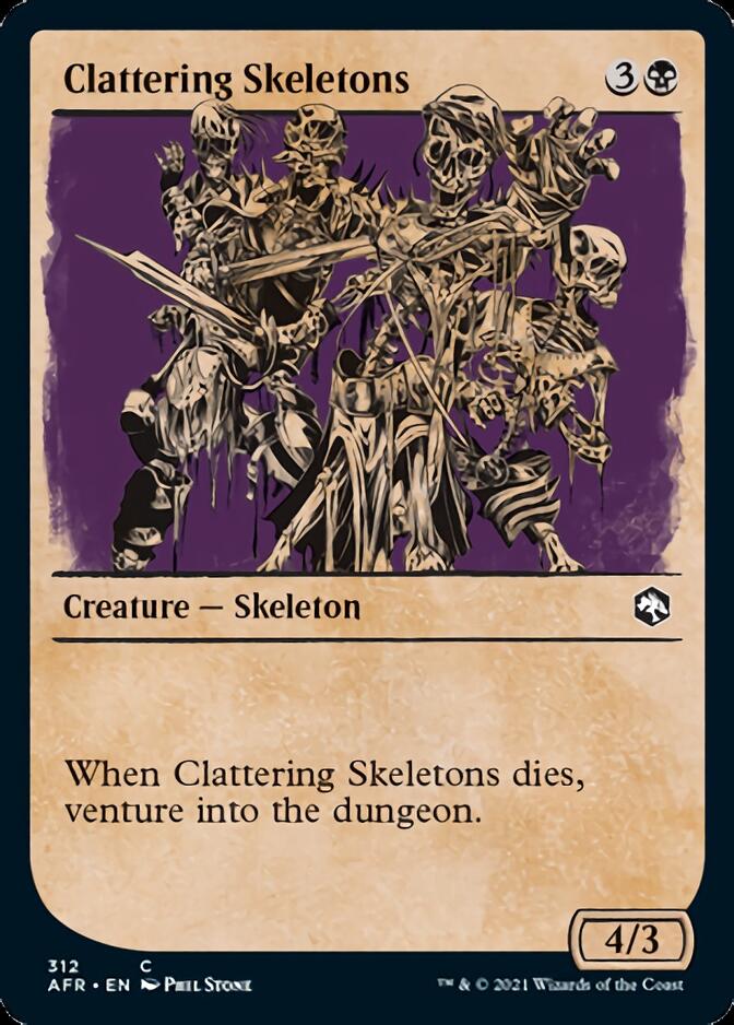 Clattering Skeletons (Showcase) [Dungeons & Dragons: Adventures in the Forgotten Realms] MTG Single Magic: The Gathering    | Red Claw Gaming
