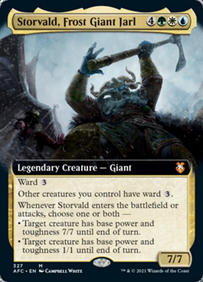 Storvald, Frost Giant Jarl (Extended Art) [Dungeons & Dragons: Adventures in the Forgotten Realms Commander] MTG Single Magic: The Gathering    | Red Claw Gaming
