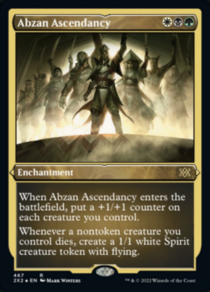 Abzan Ascendancy (Foil Etched) [Double Masters 2022] MTG Single Magic: The Gathering    | Red Claw Gaming
