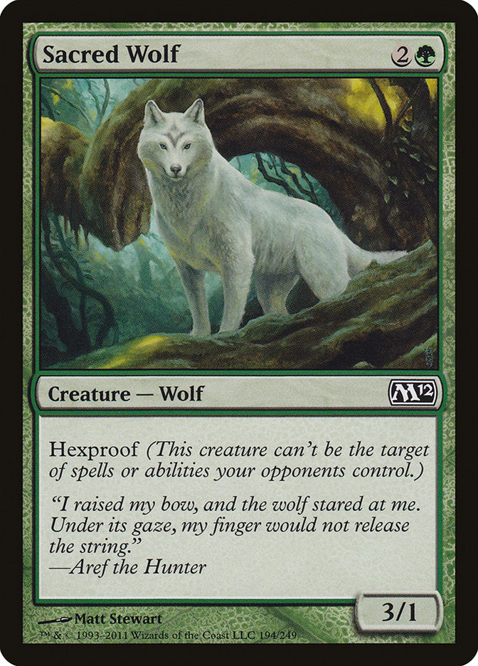 Sacred Wolf [Magic 2012] MTG Single Magic: The Gathering    | Red Claw Gaming