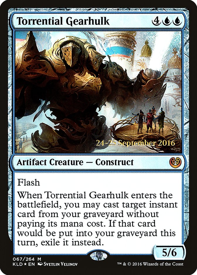 Torrential Gearhulk [Kaladesh Prerelease Promos] MTG Single Magic: The Gathering    | Red Claw Gaming