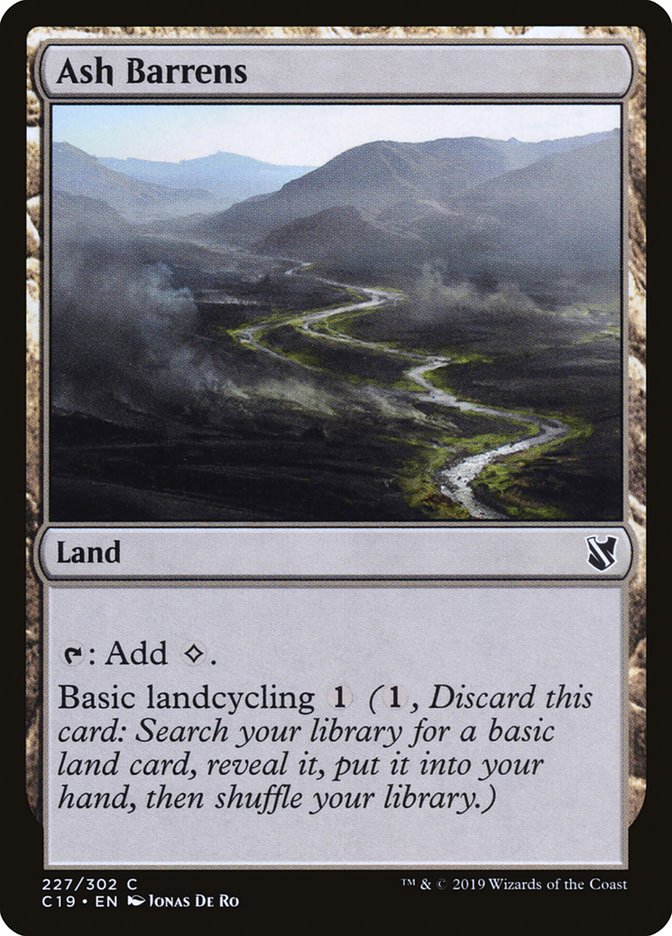 Ash Barrens [Commander 2019] MTG Single Magic: The Gathering    | Red Claw Gaming