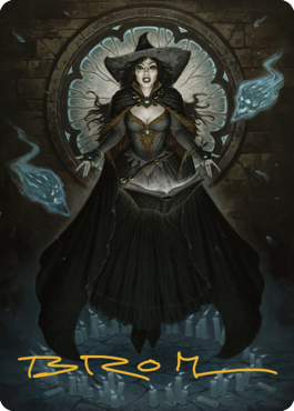 Tasha, the Witch Queen Art Card (76) (Gold-Stamped Signature) [Commander Legends: Battle for Baldur's Gate Art Series] MTG Single Magic: The Gathering    | Red Claw Gaming