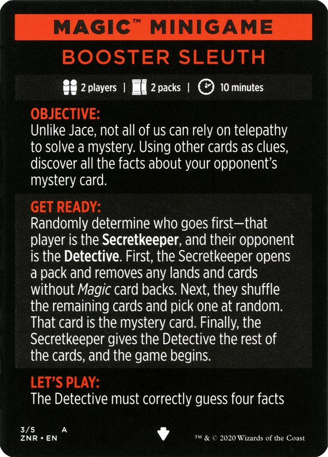 Booster Sleuth (Magic Minigame) [Zendikar Rising Minigame] MTG Single Magic: The Gathering    | Red Claw Gaming