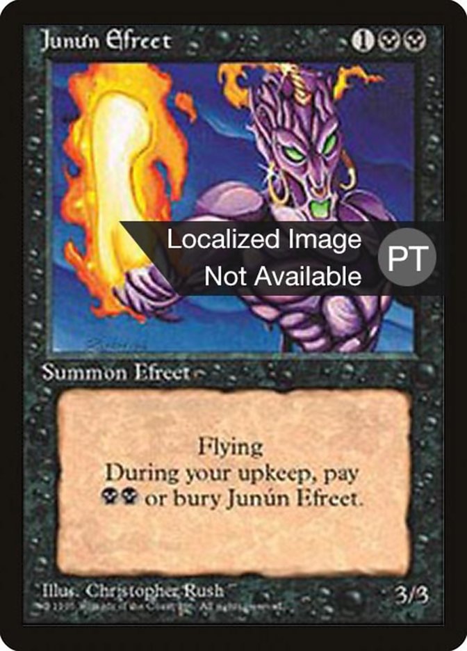 Junun Efreet [Fourth Edition (Foreign Black Border)] MTG Single Magic: The Gathering    | Red Claw Gaming