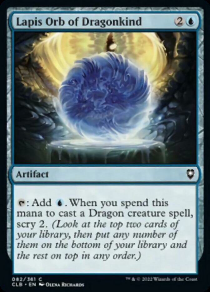 Lapis Orb of Dragonkind [Commander Legends: Battle for Baldur's Gate] MTG Single Magic: The Gathering    | Red Claw Gaming