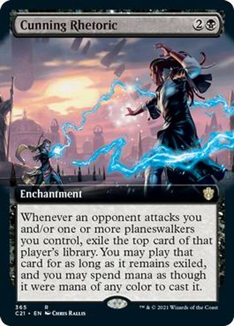 Cunning Rhetoric (Extended Art) [Commander 2021] MTG Single Magic: The Gathering    | Red Claw Gaming