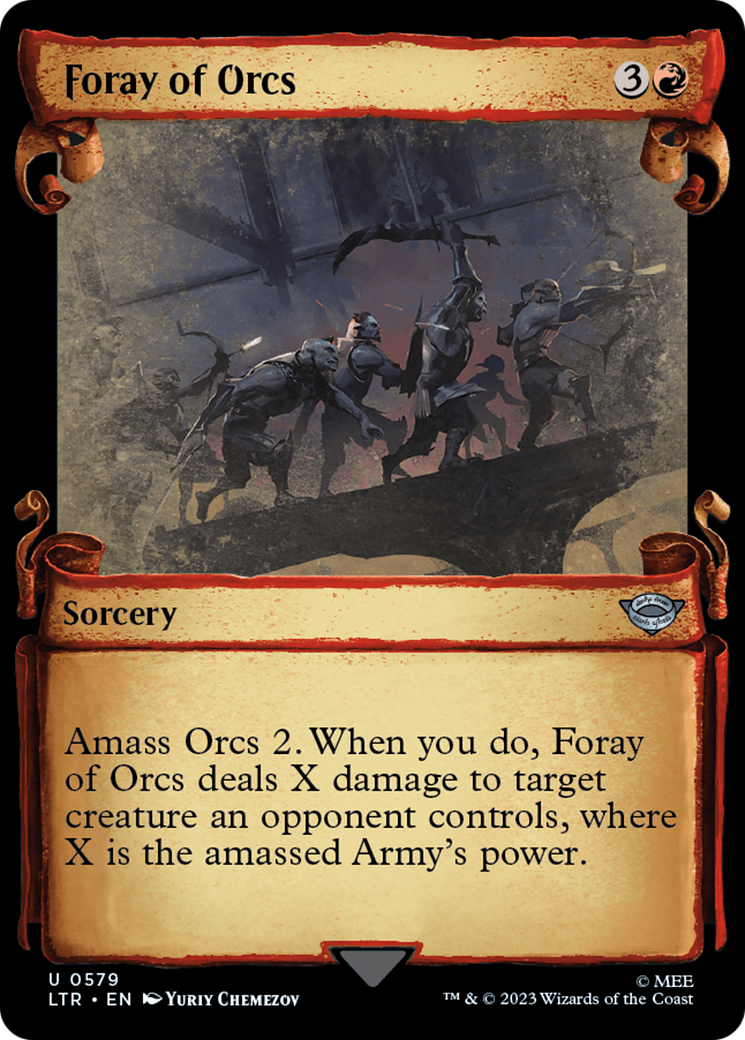 Foray of Orcs [The Lord of the Rings: Tales of Middle-Earth Showcase Scrolls] MTG Single Magic: The Gathering    | Red Claw Gaming