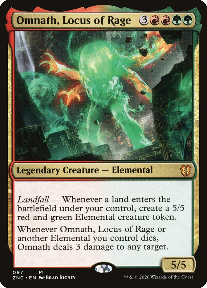 Omnath, Locus of Rage [Zendikar Rising Commander] MTG Single Magic: The Gathering    | Red Claw Gaming