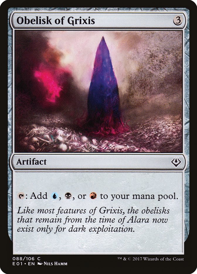 Obelisk of Grixis [Archenemy: Nicol Bolas] MTG Single Magic: The Gathering    | Red Claw Gaming