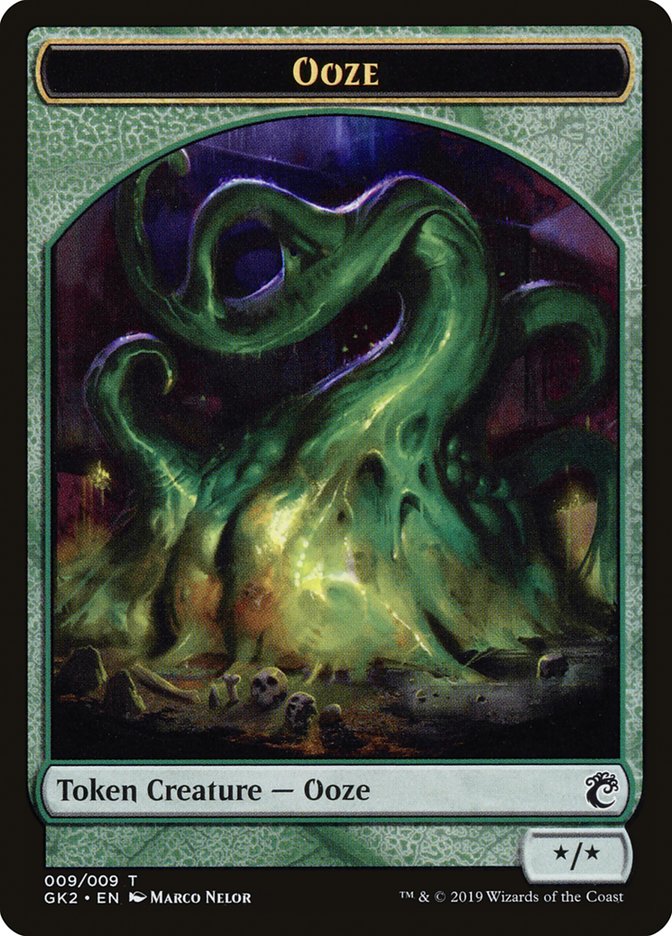 Ooze // Frog Lizard Double-Sided Token [Ravnica Allegiance Guild Kit Tokens] MTG Single Magic: The Gathering    | Red Claw Gaming