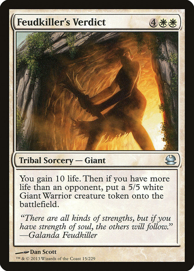 Feudkiller's Verdict [Modern Masters] MTG Single Magic: The Gathering    | Red Claw Gaming