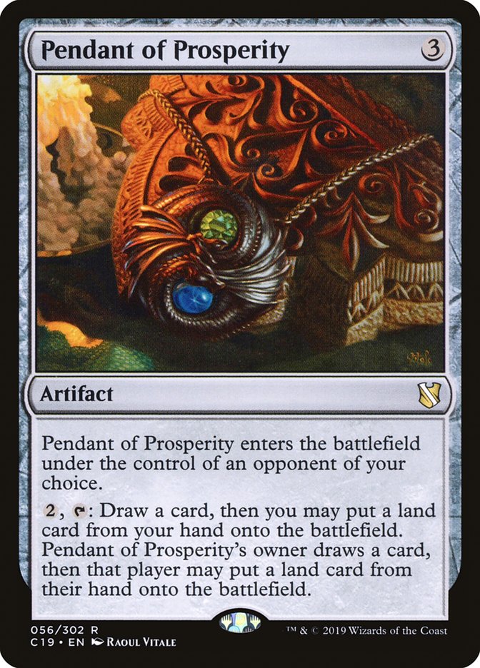 Pendant of Prosperity [Commander 2019] MTG Single Magic: The Gathering    | Red Claw Gaming